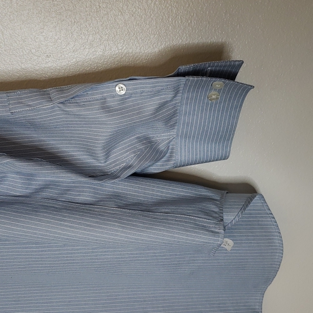Calvin Klein Infinite No Iron Shirt Mens Stripes Preppy Office Tailored Fall - Picture 7 of 8